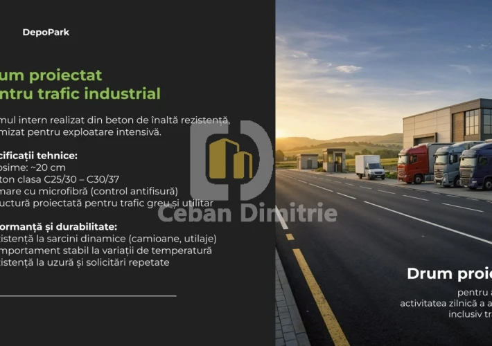 Terenuri în parc industrial organizat | DepoPark | Zonă Uzinelor | de la 3 ari9