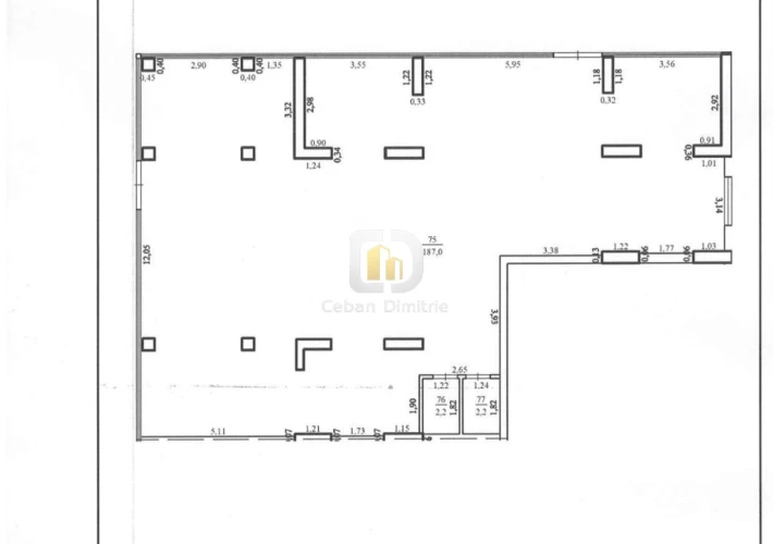 CENTRU | VÂNZARE | PARTER | 191,4 m² | OPEN SPACE | GEAMURI PANORAMICE | PRIMA LINIE7