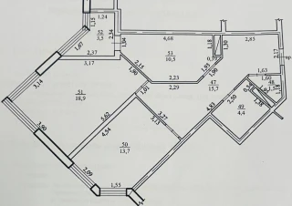 Sec. Ciocana, str. Ginta Latina. 2 camere + living. Varianta Alba. Priveliste Panoramica!!!3