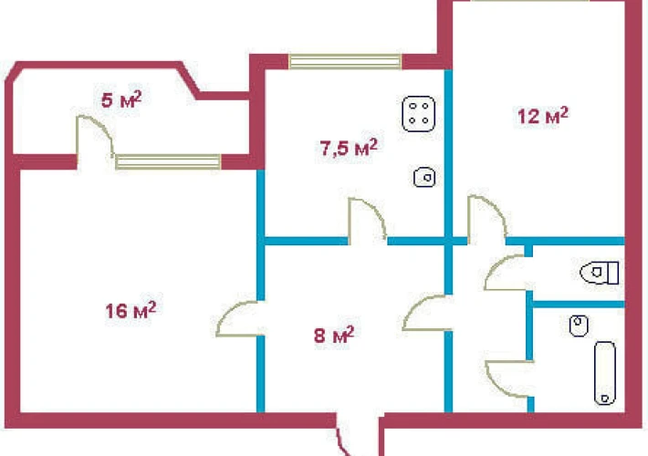 Seria 143! Sector Riscani, bd. Moscova. 2 camere. Parc UTM! Reparație Medie!!!5