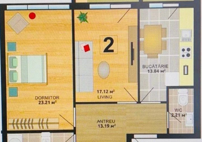 Bloc Nou! Horus! str. Florilor, sector Rîșcani, 2 camere. Varianta Albă!!!2