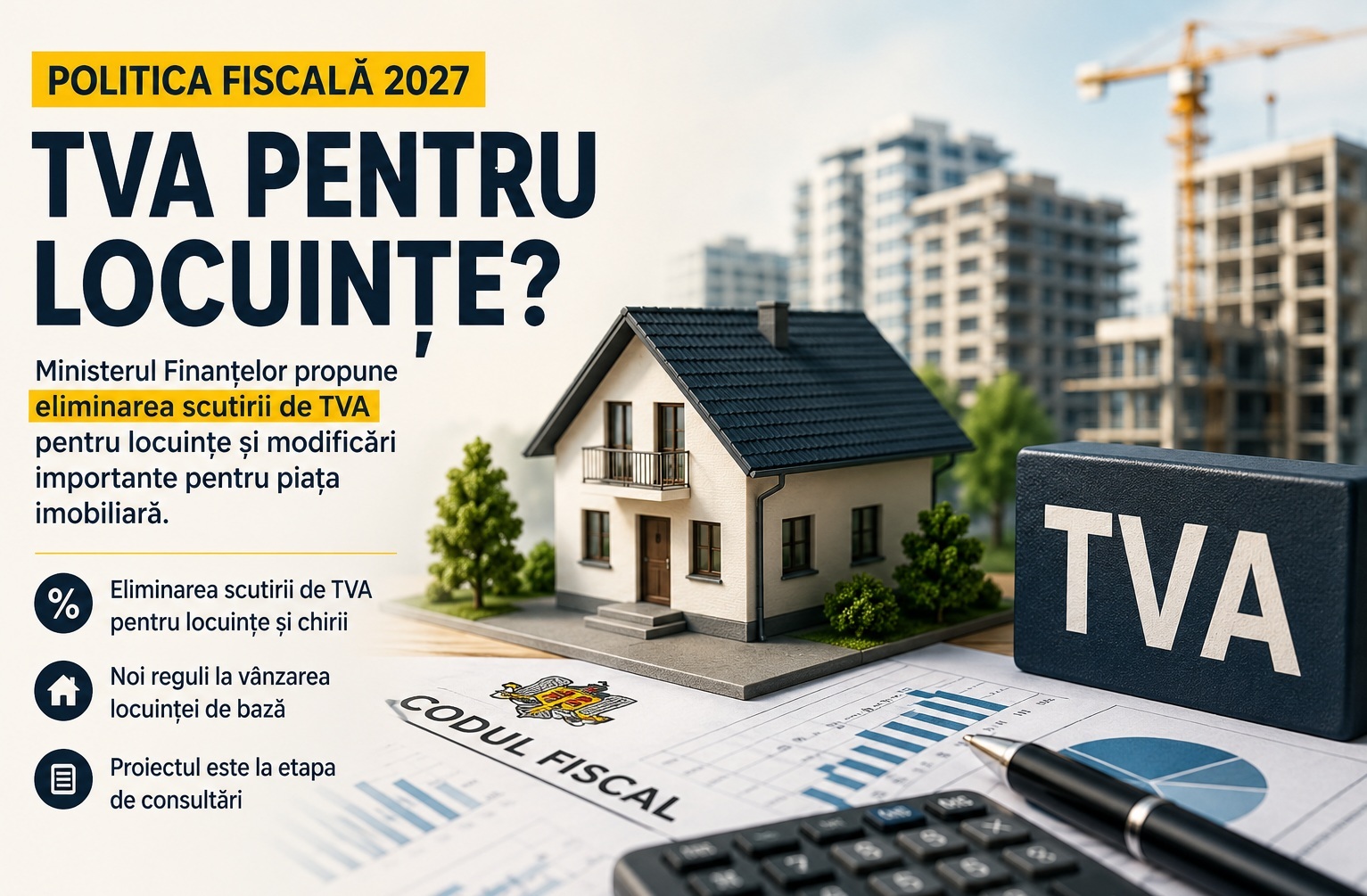 Ministerul Finanțelor propune eliminarea scutirii de TVA pentru locuințe. Ce efecte ar putea avea asupra pieței imobiliare